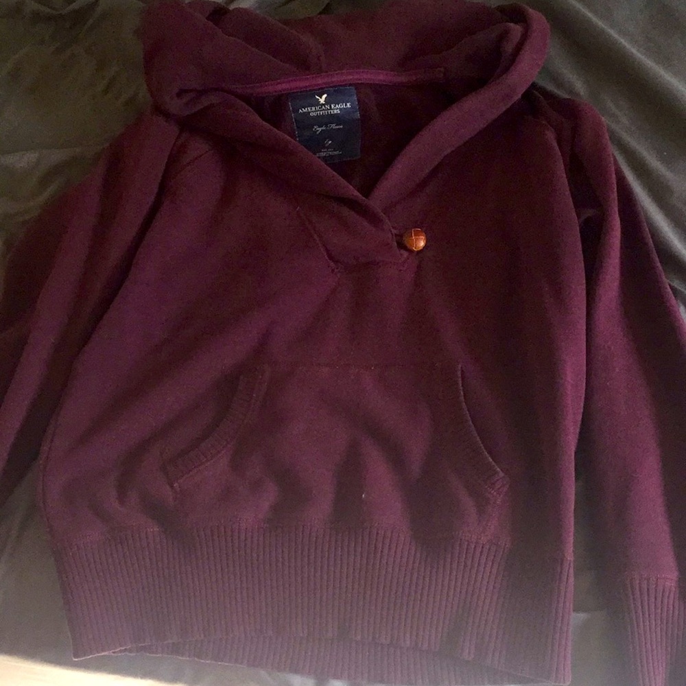 American eagle  maroon hoodie sweatshirt large